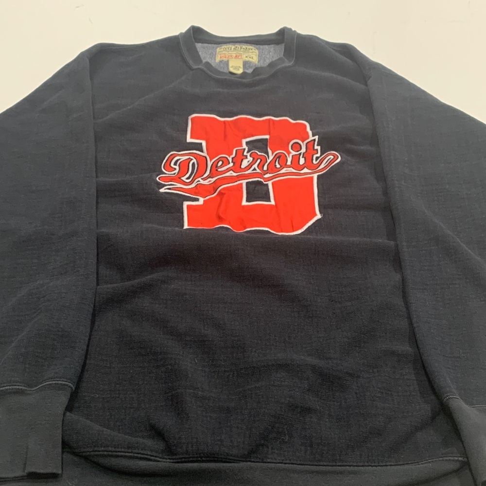 Steve & Barry’s Detroit crewneck vtg sweater black  size XXL